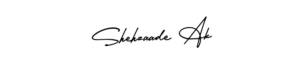 This is the best signature style for the Shehzaade Ak name. Also you like these signature font (AmerikaSignatureDemo-Regular). Mix name signature. Shehzaade Ak signature style 3 images and pictures png