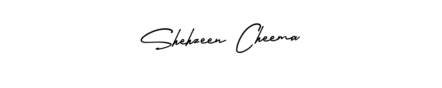 You should practise on your own different ways (AmerikaSignatureDemo-Regular) to write your name (Shehzeen Cheema) in signature. don't let someone else do it for you. Shehzeen Cheema signature style 3 images and pictures png