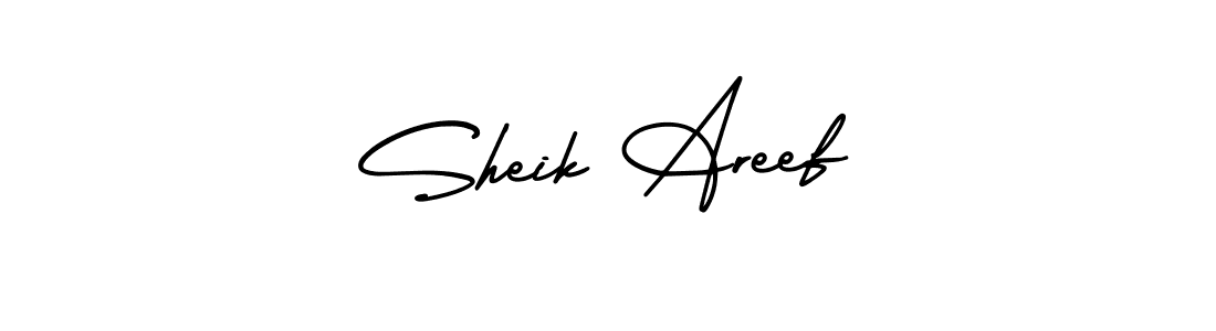 Use a signature maker to create a handwritten signature online. With this signature software, you can design (AmerikaSignatureDemo-Regular) your own signature for name Sheik Areef. Sheik Areef signature style 3 images and pictures png