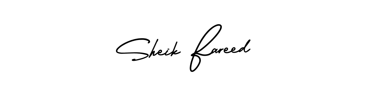 Sheik Fareed stylish signature style. Best Handwritten Sign (AmerikaSignatureDemo-Regular) for my name. Handwritten Signature Collection Ideas for my name Sheik Fareed. Sheik Fareed signature style 3 images and pictures png