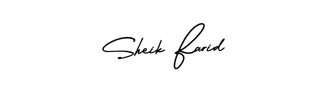 Make a beautiful signature design for name Sheik Farid. With this signature (AmerikaSignatureDemo-Regular) style, you can create a handwritten signature for free. Sheik Farid signature style 3 images and pictures png