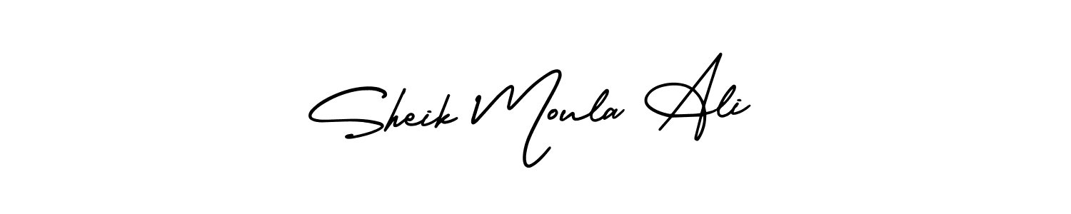 You should practise on your own different ways (AmerikaSignatureDemo-Regular) to write your name (Sheik Moula Ali) in signature. don't let someone else do it for you. Sheik Moula Ali signature style 3 images and pictures png