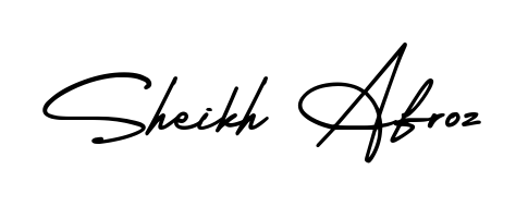Use a signature maker to create a handwritten signature online. With this signature software, you can design (AmerikaSignatureDemo-Regular) your own signature for name Sheikh Afroz. Sheikh Afroz signature style 3 images and pictures png