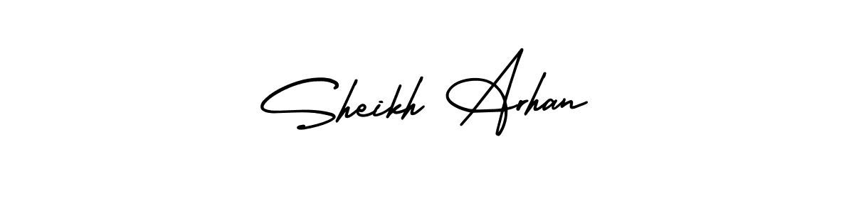 Use a signature maker to create a handwritten signature online. With this signature software, you can design (AmerikaSignatureDemo-Regular) your own signature for name Sheikh Arhan. Sheikh Arhan signature style 3 images and pictures png