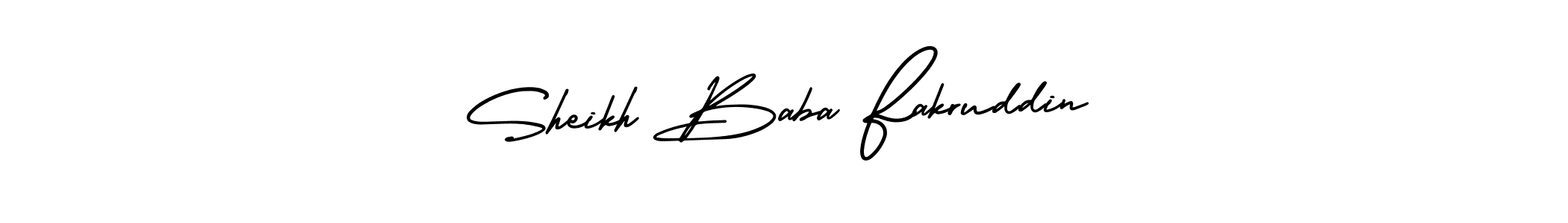 Also You can easily find your signature by using the search form. We will create Sheikh Baba Fakruddin name handwritten signature images for you free of cost using AmerikaSignatureDemo-Regular sign style. Sheikh Baba Fakruddin signature style 3 images and pictures png