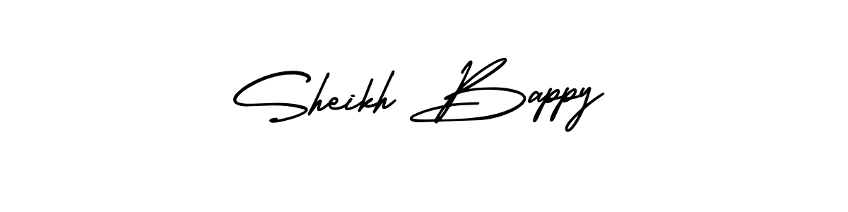 How to make Sheikh Bappy name signature. Use AmerikaSignatureDemo-Regular style for creating short signs online. This is the latest handwritten sign. Sheikh Bappy signature style 3 images and pictures png