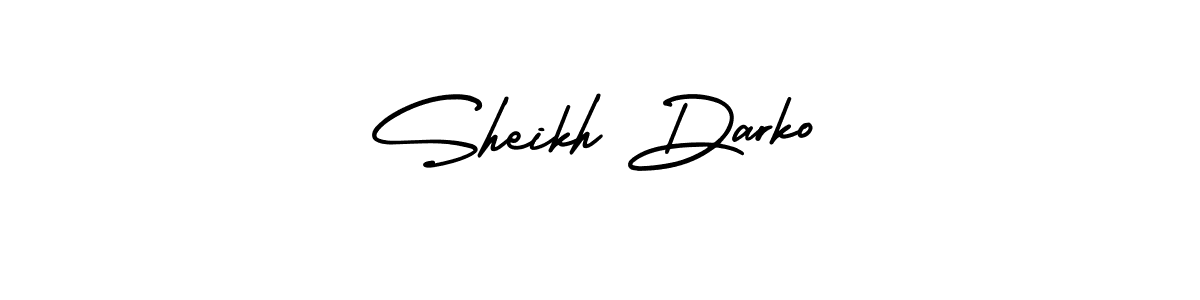 How to Draw Sheikh Darko signature style? AmerikaSignatureDemo-Regular is a latest design signature styles for name Sheikh Darko. Sheikh Darko signature style 3 images and pictures png