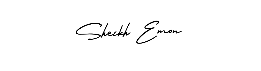 It looks lik you need a new signature style for name Sheikh Emon. Design unique handwritten (AmerikaSignatureDemo-Regular) signature with our free signature maker in just a few clicks. Sheikh Emon signature style 3 images and pictures png