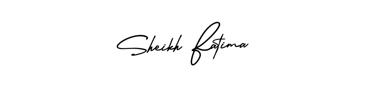 Create a beautiful signature design for name Sheikh Fatima. With this signature (AmerikaSignatureDemo-Regular) fonts, you can make a handwritten signature for free. Sheikh Fatima signature style 3 images and pictures png