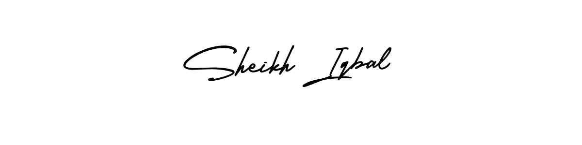 The best way (AmerikaSignatureDemo-Regular) to make a short signature is to pick only two or three words in your name. The name Sheikh Iqbal include a total of six letters. For converting this name. Sheikh Iqbal signature style 3 images and pictures png