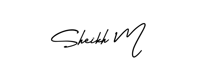 Design your own signature with our free online signature maker. With this signature software, you can create a handwritten (AmerikaSignatureDemo-Regular) signature for name Sheikh M. Sheikh M signature style 3 images and pictures png