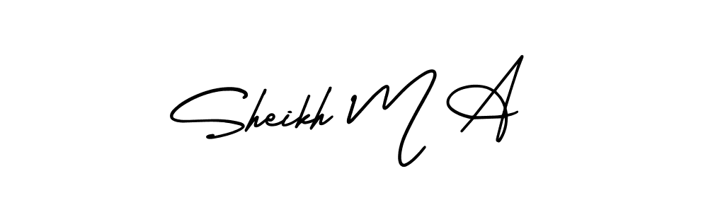 See photos of Sheikh M A official signature by Spectra . Check more albums & portfolios. Read reviews & check more about AmerikaSignatureDemo-Regular font. Sheikh M A signature style 3 images and pictures png