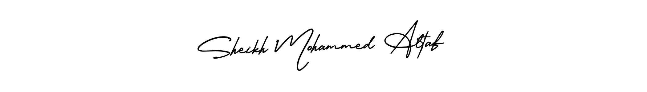 The best way (AmerikaSignatureDemo-Regular) to make a short signature is to pick only two or three words in your name. The name Sheikh Mohammed Altaf include a total of six letters. For converting this name. Sheikh Mohammed Altaf signature style 3 images and pictures png