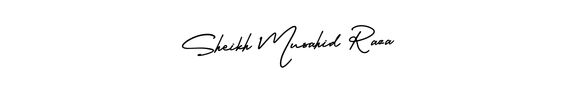 It looks lik you need a new signature style for name Sheikh Musahid Raza. Design unique handwritten (AmerikaSignatureDemo-Regular) signature with our free signature maker in just a few clicks. Sheikh Musahid Raza signature style 3 images and pictures png