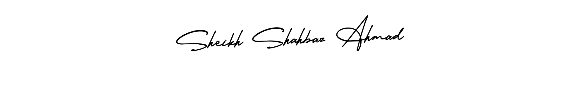 Make a beautiful signature design for name Sheikh Shahbaz Ahmad. With this signature (AmerikaSignatureDemo-Regular) style, you can create a handwritten signature for free. Sheikh Shahbaz Ahmad signature style 3 images and pictures png
