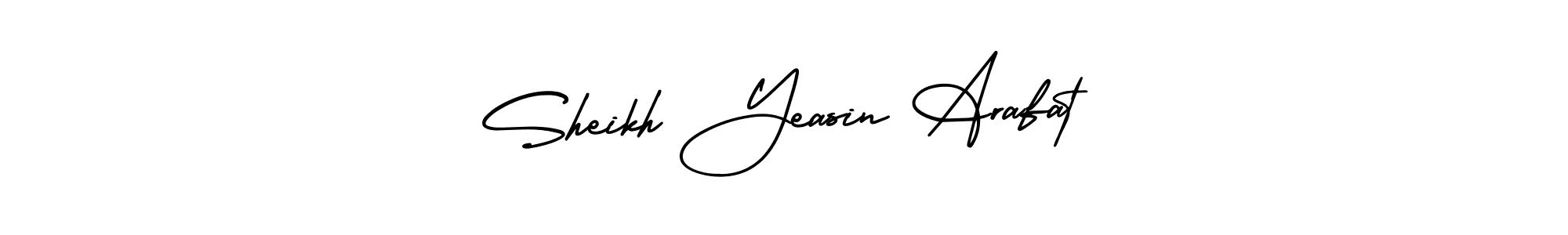 This is the best signature style for the Sheikh Yeasin Arafat name. Also you like these signature font (AmerikaSignatureDemo-Regular). Mix name signature. Sheikh Yeasin Arafat signature style 3 images and pictures png