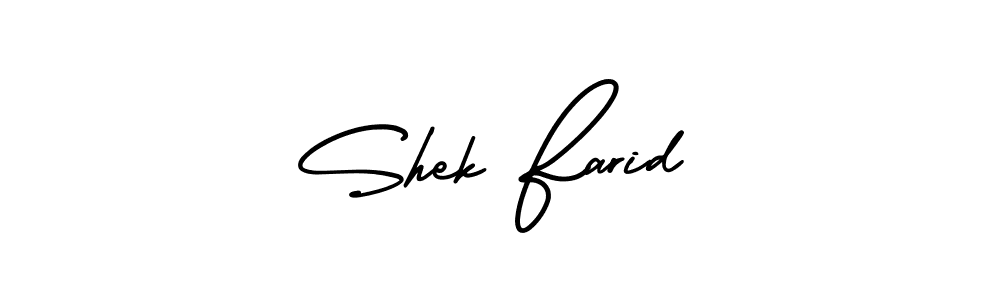 Use a signature maker to create a handwritten signature online. With this signature software, you can design (AmerikaSignatureDemo-Regular) your own signature for name Shek Farid. Shek Farid signature style 3 images and pictures png