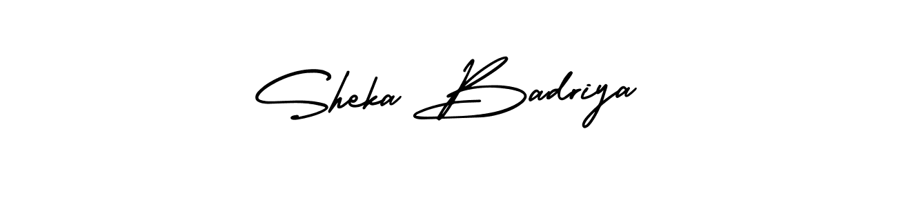 Similarly AmerikaSignatureDemo-Regular is the best handwritten signature design. Signature creator online .You can use it as an online autograph creator for name Sheka Badriya. Sheka Badriya signature style 3 images and pictures png