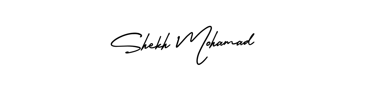 You should practise on your own different ways (AmerikaSignatureDemo-Regular) to write your name (Shekh Mohamad) in signature. don't let someone else do it for you. Shekh Mohamad signature style 3 images and pictures png
