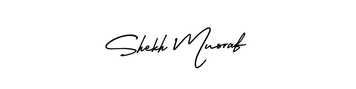 How to make Shekh Musraf name signature. Use AmerikaSignatureDemo-Regular style for creating short signs online. This is the latest handwritten sign. Shekh Musraf signature style 3 images and pictures png