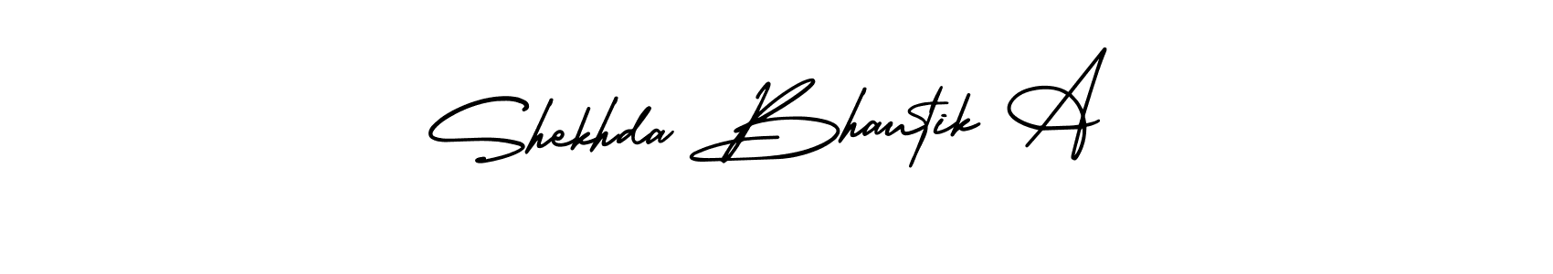 Design your own signature with our free online signature maker. With this signature software, you can create a handwritten (AmerikaSignatureDemo-Regular) signature for name Shekhda Bhautik A. Shekhda Bhautik A signature style 3 images and pictures png