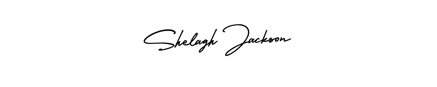 How to make Shelagh Jackson name signature. Use AmerikaSignatureDemo-Regular style for creating short signs online. This is the latest handwritten sign. Shelagh Jackson signature style 3 images and pictures png