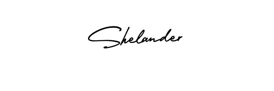 How to make Shelander signature? AmerikaSignatureDemo-Regular is a professional autograph style. Create handwritten signature for Shelander name. Shelander signature style 3 images and pictures png