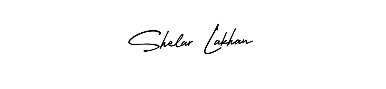 How to make Shelar Lakhan name signature. Use AmerikaSignatureDemo-Regular style for creating short signs online. This is the latest handwritten sign. Shelar Lakhan signature style 3 images and pictures png