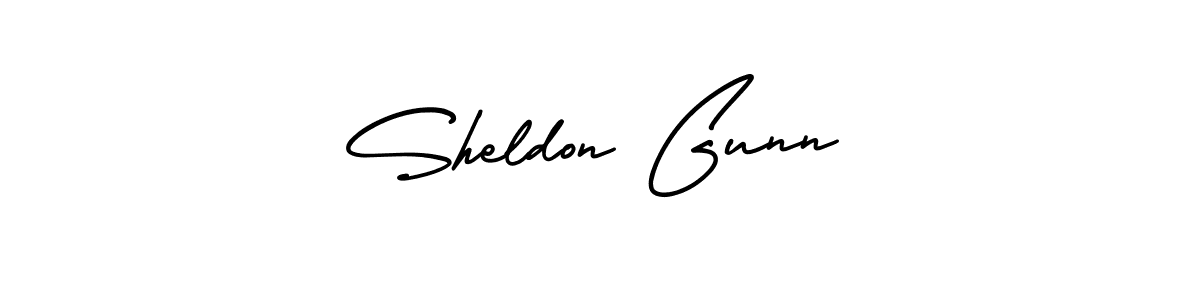 How to make Sheldon Gunn signature? AmerikaSignatureDemo-Regular is a professional autograph style. Create handwritten signature for Sheldon Gunn name. Sheldon Gunn signature style 3 images and pictures png