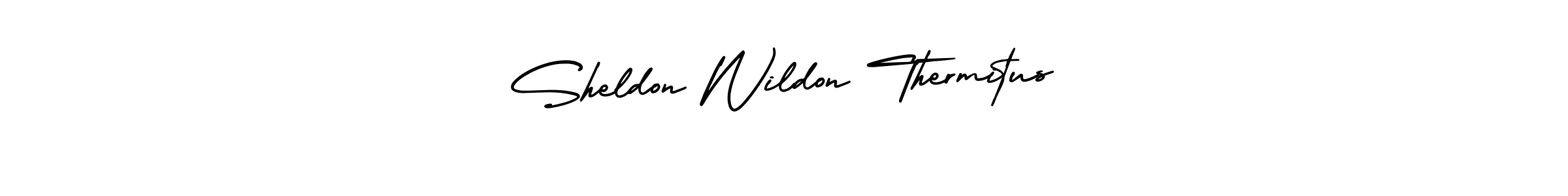 Sheldon Wildon Thermitus stylish signature style. Best Handwritten Sign (AmerikaSignatureDemo-Regular) for my name. Handwritten Signature Collection Ideas for my name Sheldon Wildon Thermitus. Sheldon Wildon Thermitus signature style 3 images and pictures png