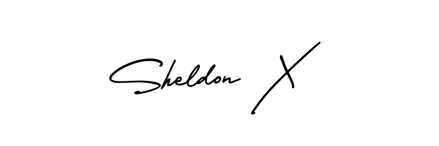 Create a beautiful signature design for name Sheldon X. With this signature (AmerikaSignatureDemo-Regular) fonts, you can make a handwritten signature for free. Sheldon X signature style 3 images and pictures png