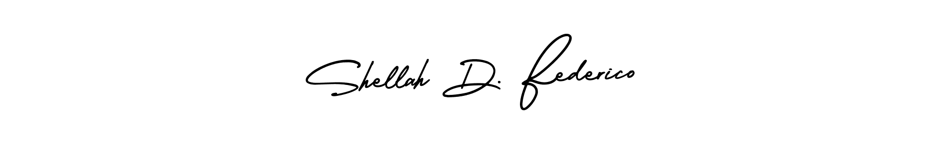 It looks lik you need a new signature style for name Shellah D. Federico. Design unique handwritten (AmerikaSignatureDemo-Regular) signature with our free signature maker in just a few clicks. Shellah D. Federico signature style 3 images and pictures png