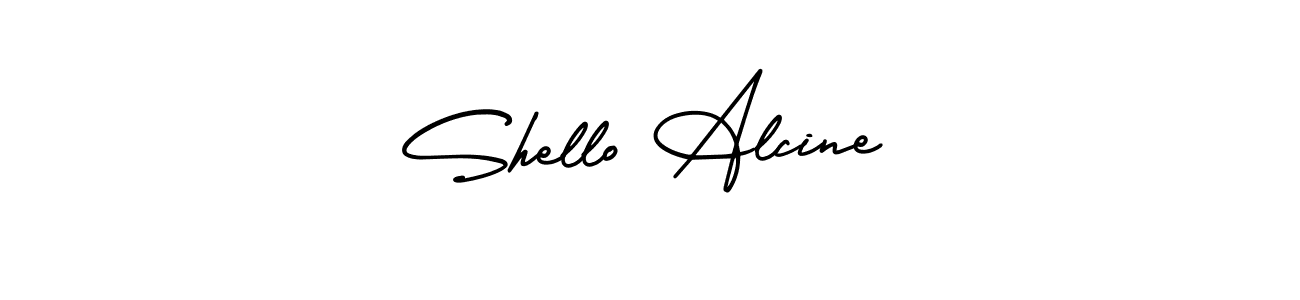 Also You can easily find your signature by using the search form. We will create Shello Alcine name handwritten signature images for you free of cost using AmerikaSignatureDemo-Regular sign style. Shello Alcine signature style 3 images and pictures png