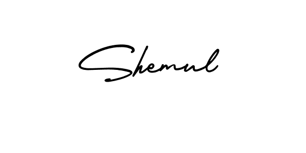 Use a signature maker to create a handwritten signature online. With this signature software, you can design (AmerikaSignatureDemo-Regular) your own signature for name Shemul. Shemul signature style 3 images and pictures png