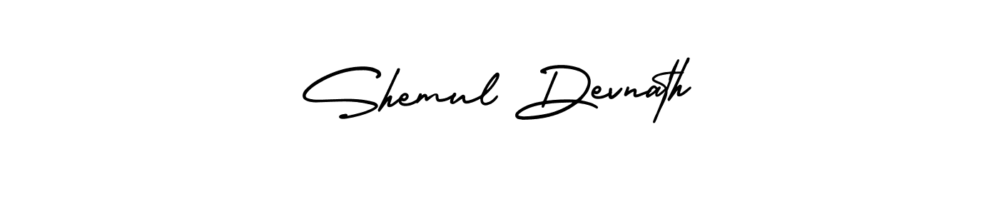 Similarly AmerikaSignatureDemo-Regular is the best handwritten signature design. Signature creator online .You can use it as an online autograph creator for name Shemul Devnath. Shemul Devnath signature style 3 images and pictures png