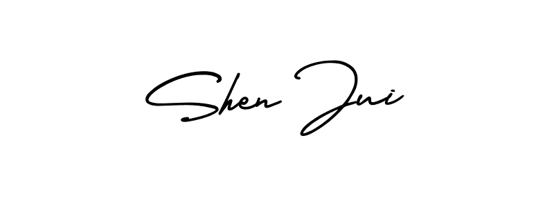 How to make Shen Jui name signature. Use AmerikaSignatureDemo-Regular style for creating short signs online. This is the latest handwritten sign. Shen Jui signature style 3 images and pictures png