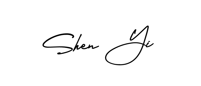 How to make Shen Yi name signature. Use AmerikaSignatureDemo-Regular style for creating short signs online. This is the latest handwritten sign. Shen Yi signature style 3 images and pictures png