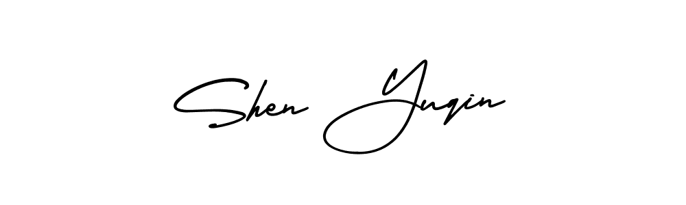Similarly AmerikaSignatureDemo-Regular is the best handwritten signature design. Signature creator online .You can use it as an online autograph creator for name Shen Yuqin. Shen Yuqin signature style 3 images and pictures png