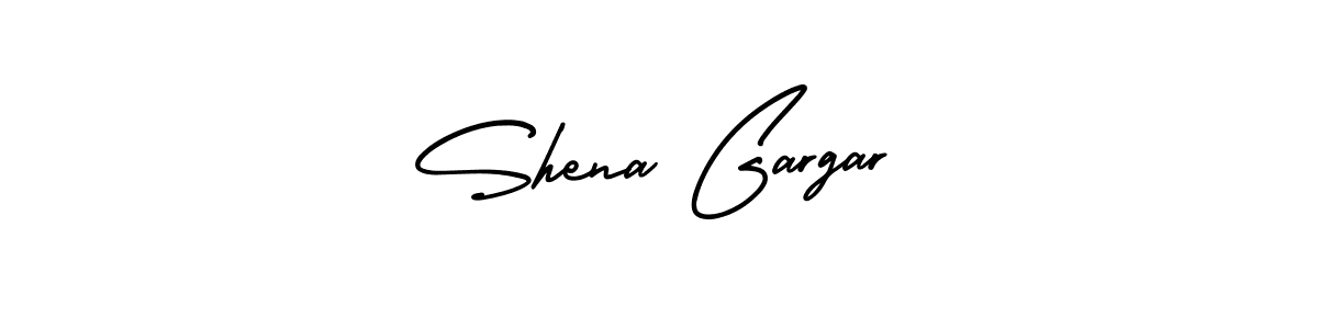 It looks lik you need a new signature style for name Shena Gargar. Design unique handwritten (AmerikaSignatureDemo-Regular) signature with our free signature maker in just a few clicks. Shena Gargar signature style 3 images and pictures png