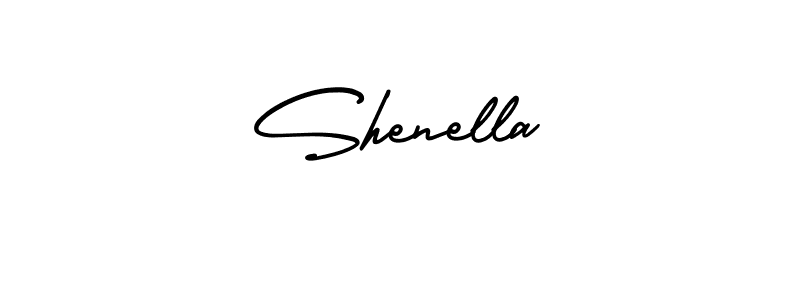 How to make Shenella signature? AmerikaSignatureDemo-Regular is a professional autograph style. Create handwritten signature for Shenella name. Shenella signature style 3 images and pictures png