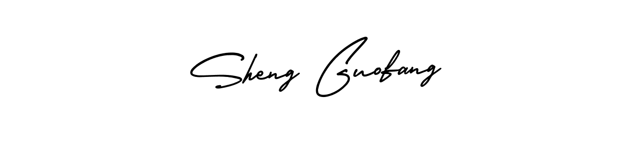 Also You can easily find your signature by using the search form. We will create Sheng Guofang name handwritten signature images for you free of cost using AmerikaSignatureDemo-Regular sign style. Sheng Guofang signature style 3 images and pictures png