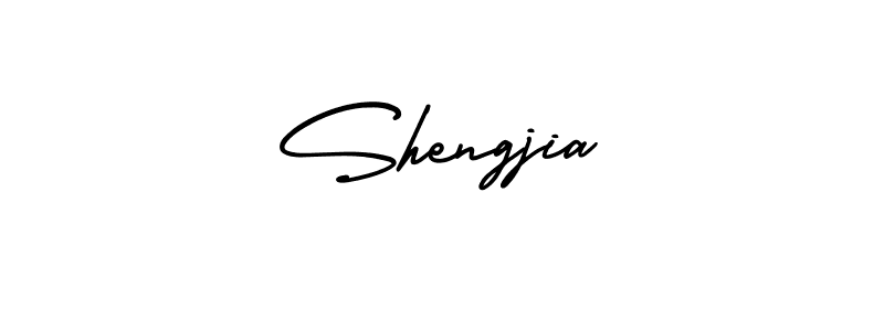 How to make Shengjia signature? AmerikaSignatureDemo-Regular is a professional autograph style. Create handwritten signature for Shengjia name. Shengjia signature style 3 images and pictures png