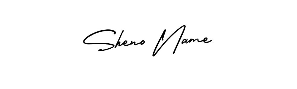 The best way (AmerikaSignatureDemo-Regular) to make a short signature is to pick only two or three words in your name. The name Sheno Name include a total of six letters. For converting this name. Sheno Name signature style 3 images and pictures png