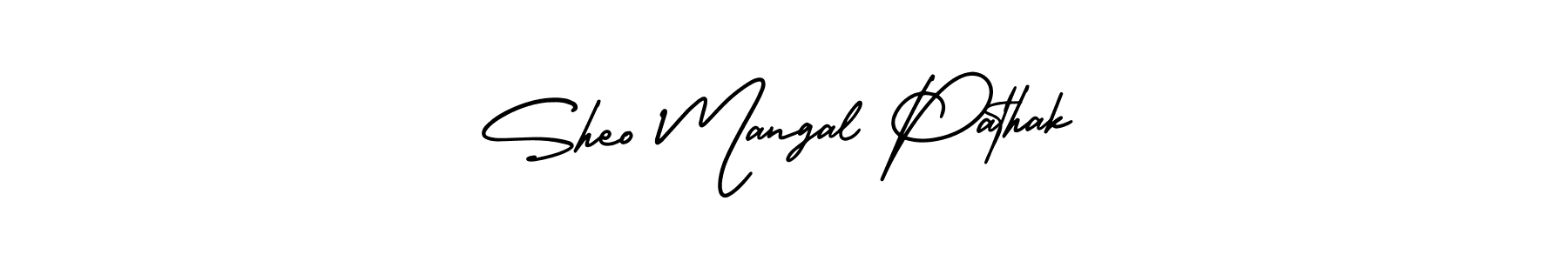 Design your own signature with our free online signature maker. With this signature software, you can create a handwritten (AmerikaSignatureDemo-Regular) signature for name Sheo Mangal Pathak. Sheo Mangal Pathak signature style 3 images and pictures png