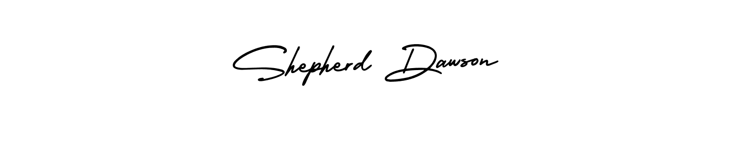 The best way (AmerikaSignatureDemo-Regular) to make a short signature is to pick only two or three words in your name. The name Shepherd Dawson include a total of six letters. For converting this name. Shepherd Dawson signature style 3 images and pictures png