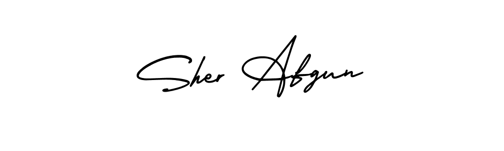 Sher Afgun stylish signature style. Best Handwritten Sign (AmerikaSignatureDemo-Regular) for my name. Handwritten Signature Collection Ideas for my name Sher Afgun. Sher Afgun signature style 3 images and pictures png