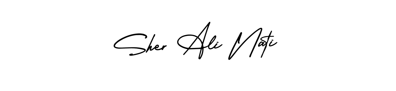Also we have Sher Ali Nati name is the best signature style. Create professional handwritten signature collection using AmerikaSignatureDemo-Regular autograph style. Sher Ali Nati signature style 3 images and pictures png