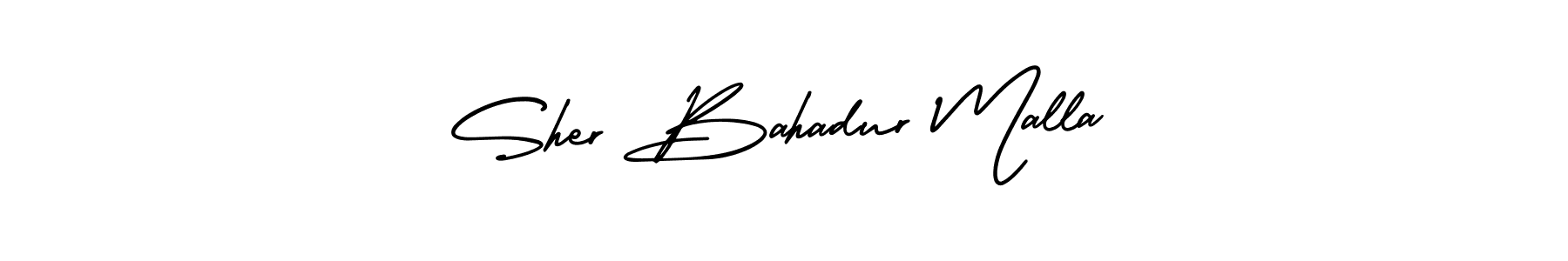 How to make Sher Bahadur Malla signature? AmerikaSignatureDemo-Regular is a professional autograph style. Create handwritten signature for Sher Bahadur Malla name. Sher Bahadur Malla signature style 3 images and pictures png