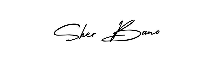 Make a beautiful signature design for name Sher Bano. With this signature (AmerikaSignatureDemo-Regular) style, you can create a handwritten signature for free. Sher Bano signature style 3 images and pictures png