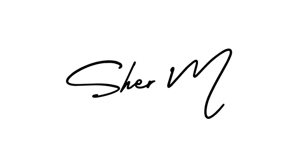 See photos of Sher M official signature by Spectra . Check more albums & portfolios. Read reviews & check more about AmerikaSignatureDemo-Regular font. Sher M signature style 3 images and pictures png